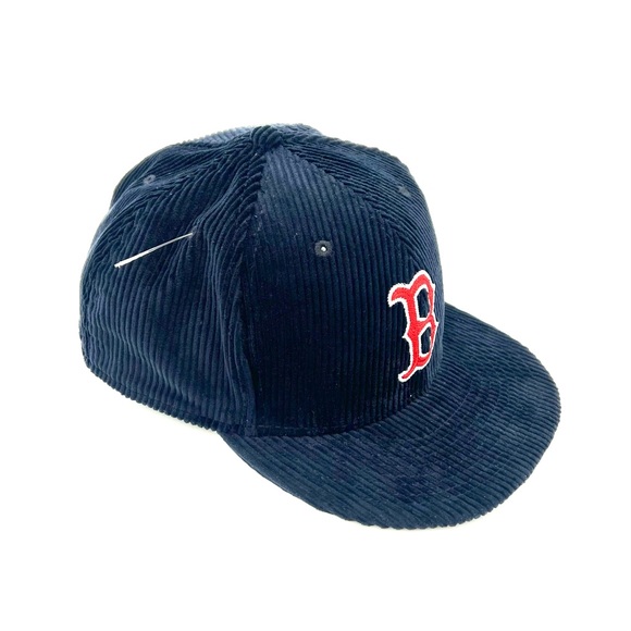 New Era Navy Boston Red Sox Throwback Corduroy 59FIFTY Fitted Hat Size 8 - Picture 3 of 11